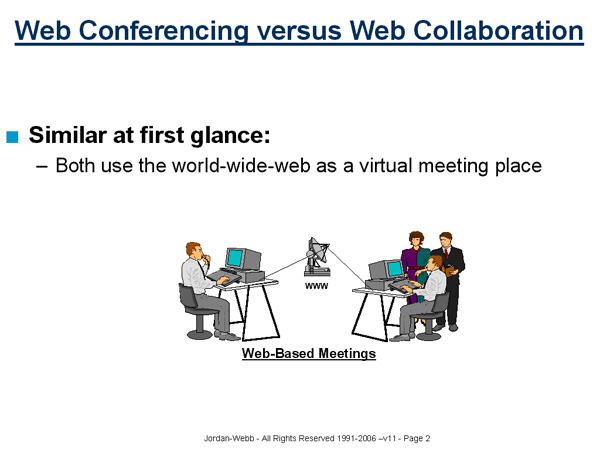 Web Conferencing versus Web Collaboration