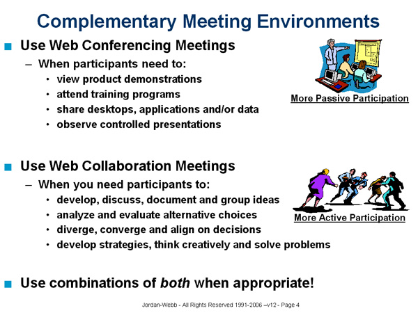 Complementary Meeting Environments